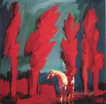Pferd in rot Originale Westernkunst Ölgemälde